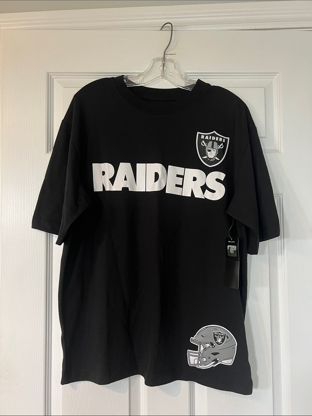 NFL Raiders Black & White Short Sleeve Tee